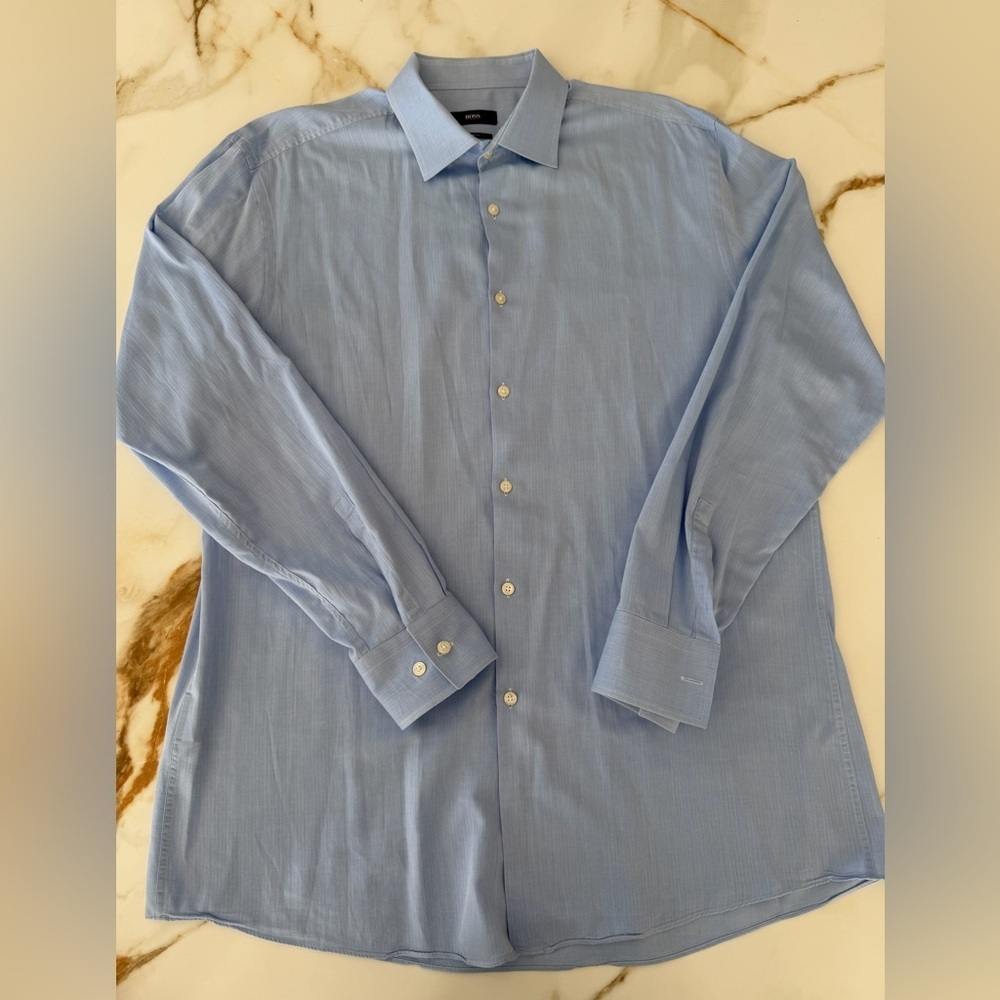 Boss Light Blue Men's Dress Shirt